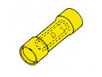 Manchon jaune pour câble 4 à 6mm² lot de 10 pièces