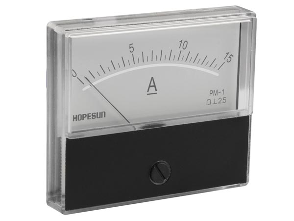 Galvanomètre classe 2.5 15acc dim:70x60x35mm affichage: 70x32mm
