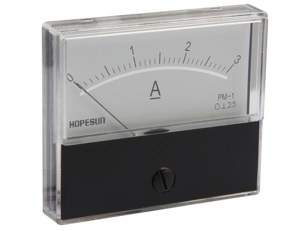 Galvanomètre classe 2.5 3acc dim:70x60x35mm affichage: 70x32mm