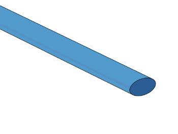 Assortiment de gaines thermorétractables bleues 50 pièces Ø6.4mm l=1.2m