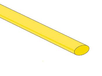 Assortiment de gaines thermorétractables jaunes 50 pièces Ø6.4mm l=1.2m