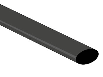 Assortiment de gaines thermorétractables noires 25 pièces Ø9.5mm l=1.2m