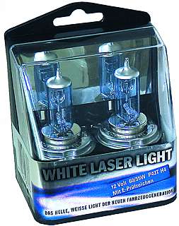 Lampe h4 12v 55w laser blanche 2 pièces