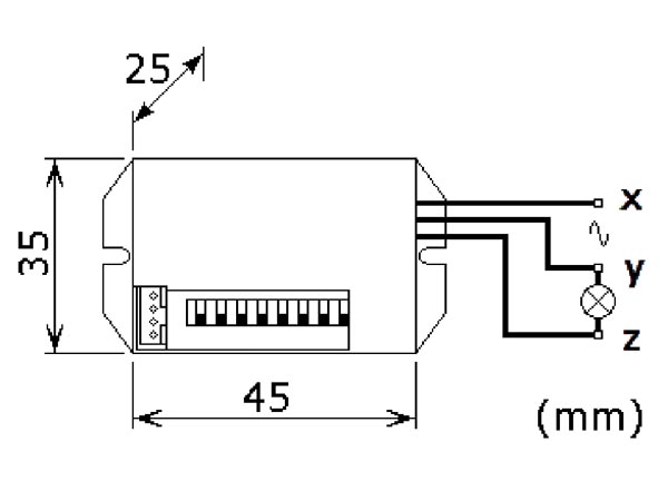 Mini détecteur de mouvements pir - à encastrer alim : 230v charge max : 150w