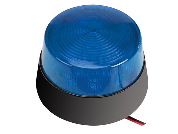 Flash stroboscopique à led - bleu - 12 vcc - ø 77 mm