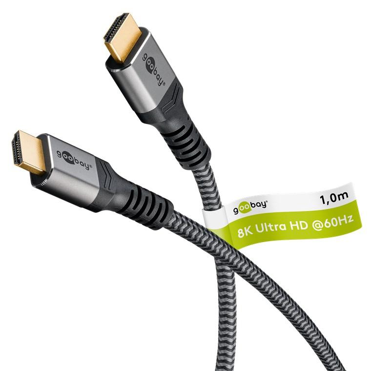 Cable hdmi 2.1 ultra haute vitesse 8k@60hz / plaqué or / 1.00 m