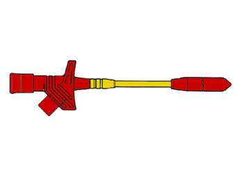 Grip-fils de sécurité avec contacts isolés - cat3  1000v 10a - rouge (kleps 2700) hirschmann