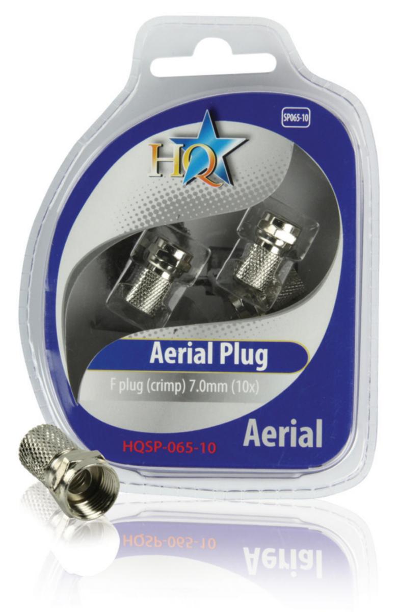 Video connector f plug 7.0mm screw (10x)