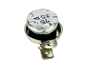 Inter therm. 6a 240v  d=15mm h=10mm 70 c a ouverture (nf) cosses