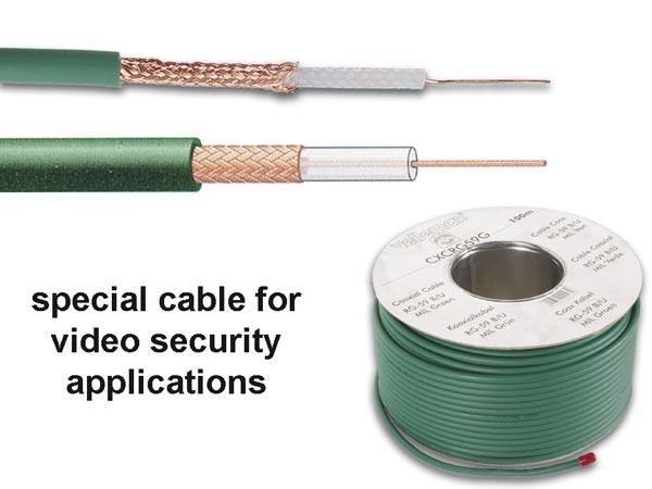 Câble coaxial 75ohm d=7mm vert l 100m