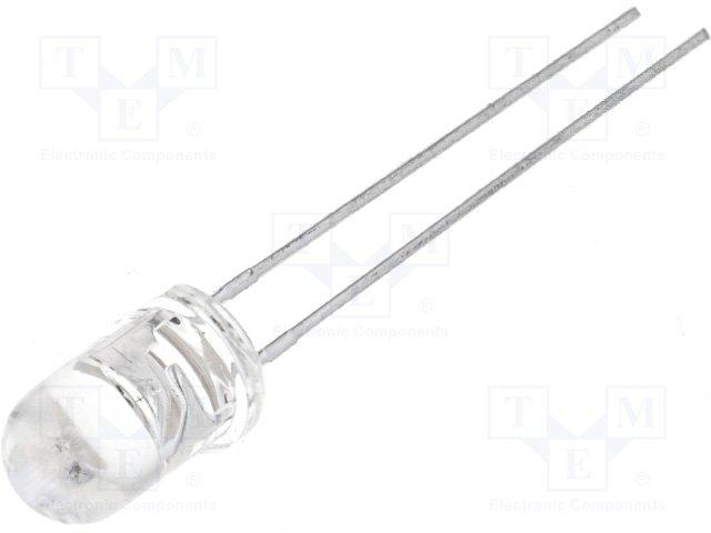 Diode emetrice infra-rouge 940nm angle 30° 20mw d= 5mm if=20ma transparent blanc