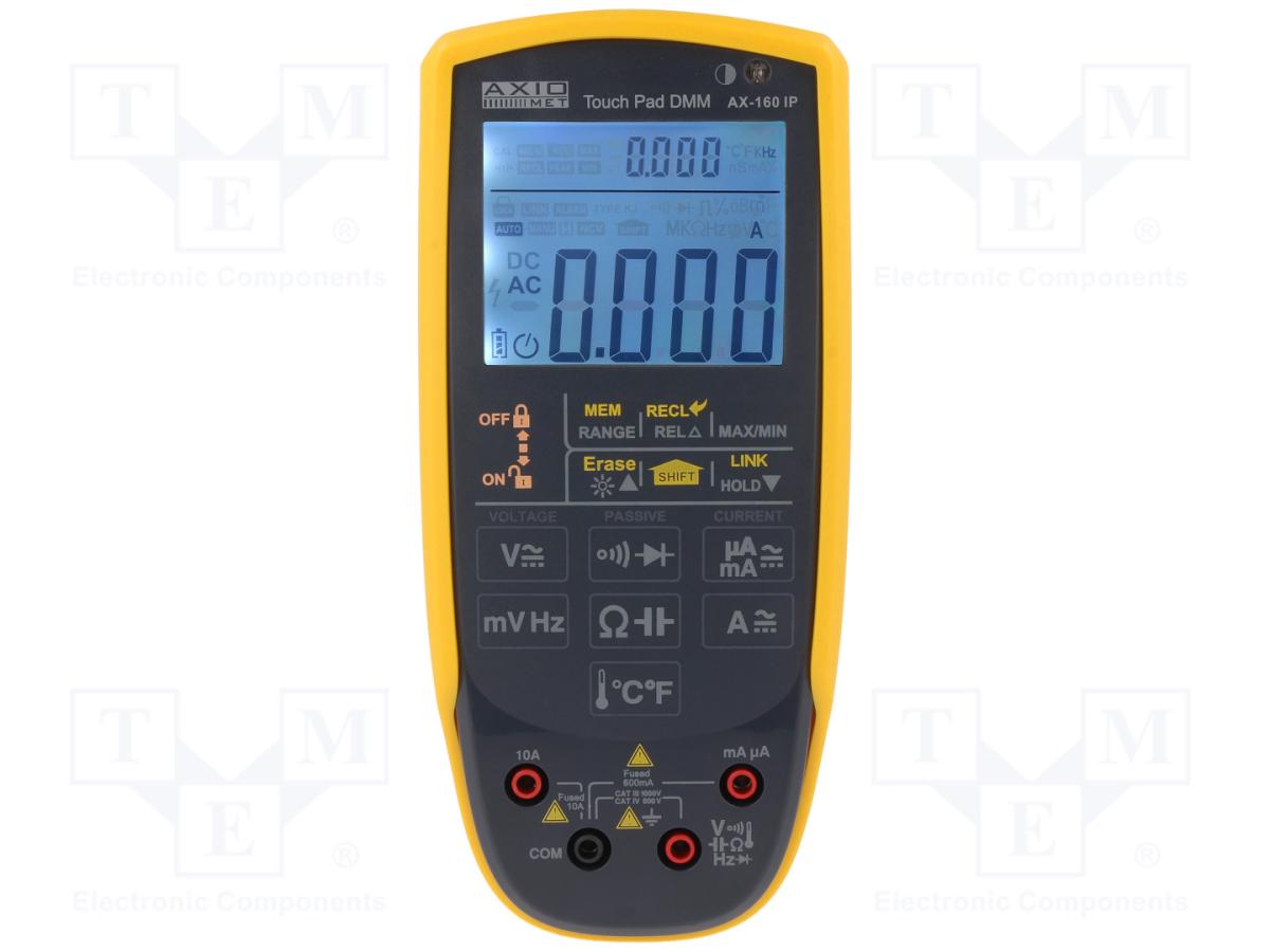 Multimètre numérique :ohmètre /voltmètre/ampèremètre/capacimètre/thermomètre/boucle de courant -cat4 600v- true rms -