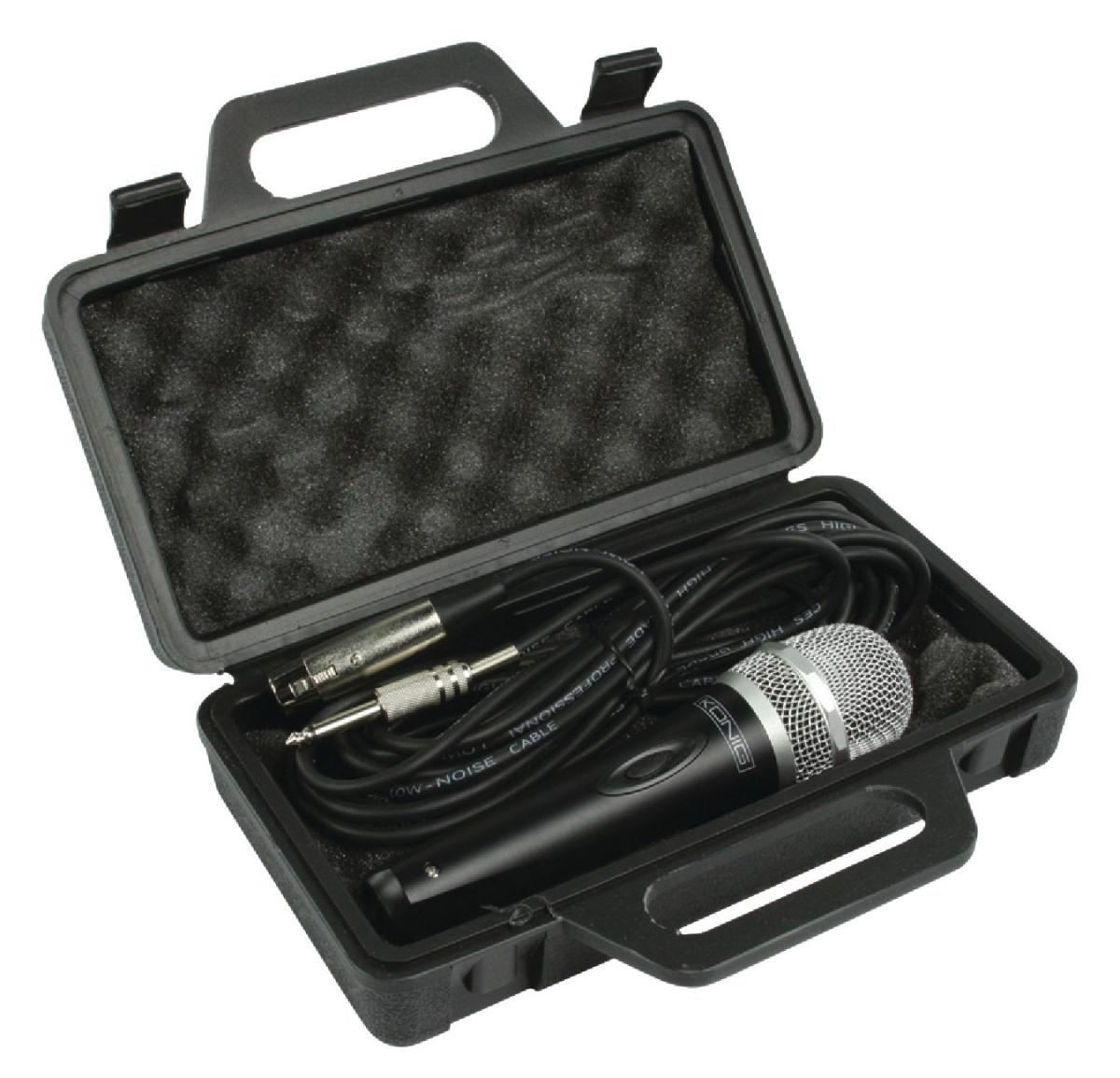 Microphone dynamique professionnelcorps mettalique 50-16000hz 73db avec valise