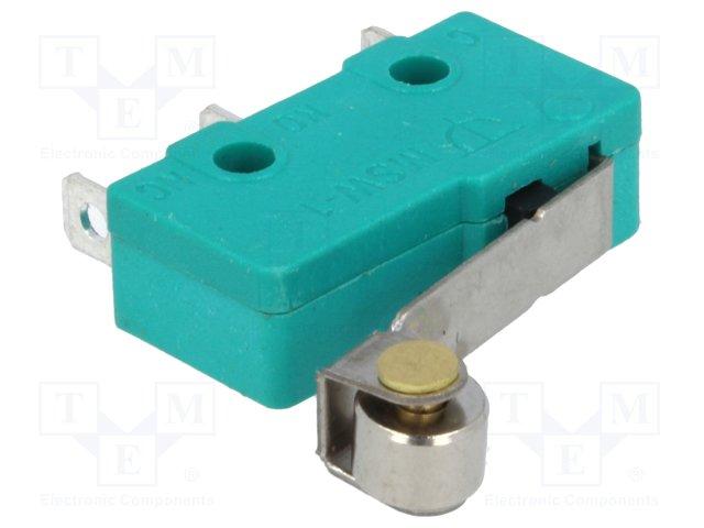 Micro switch à levier a roulette court 1 rt 10a 250v 28 x 16 x 10mm