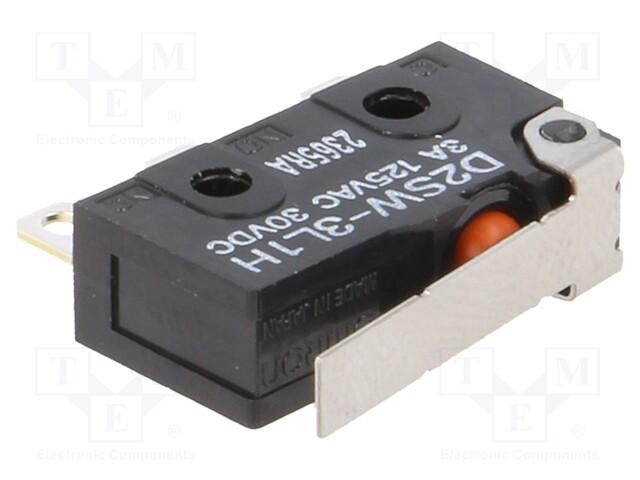 Micro switch a levier  étanche ip67  1 rt 5a 250v 20 x 10 x 6.4mm