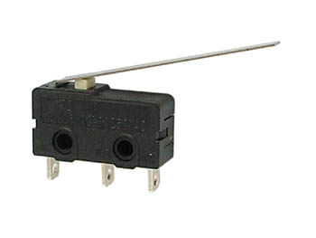 Micro switch à levier long  1 rt 3a 250v 20 x 10 x 6.4mm