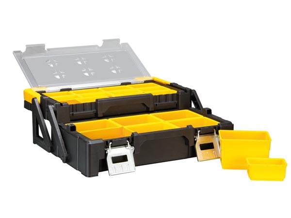 Boîte à outils en plastique avec bacs amovibles 45,5 x 24 x 14 cm