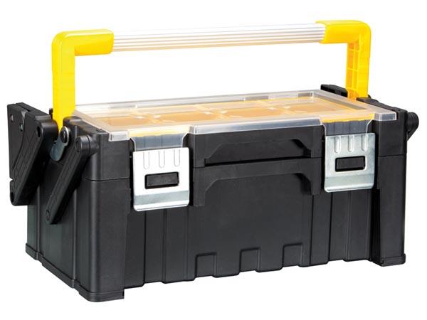 Boîte à outils en plastique avec bacs amovibles 45,5 x 24 x 20 cm
