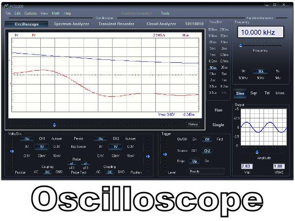 Oscilloscope et générateur de signaux pour pc avec connexion usb
