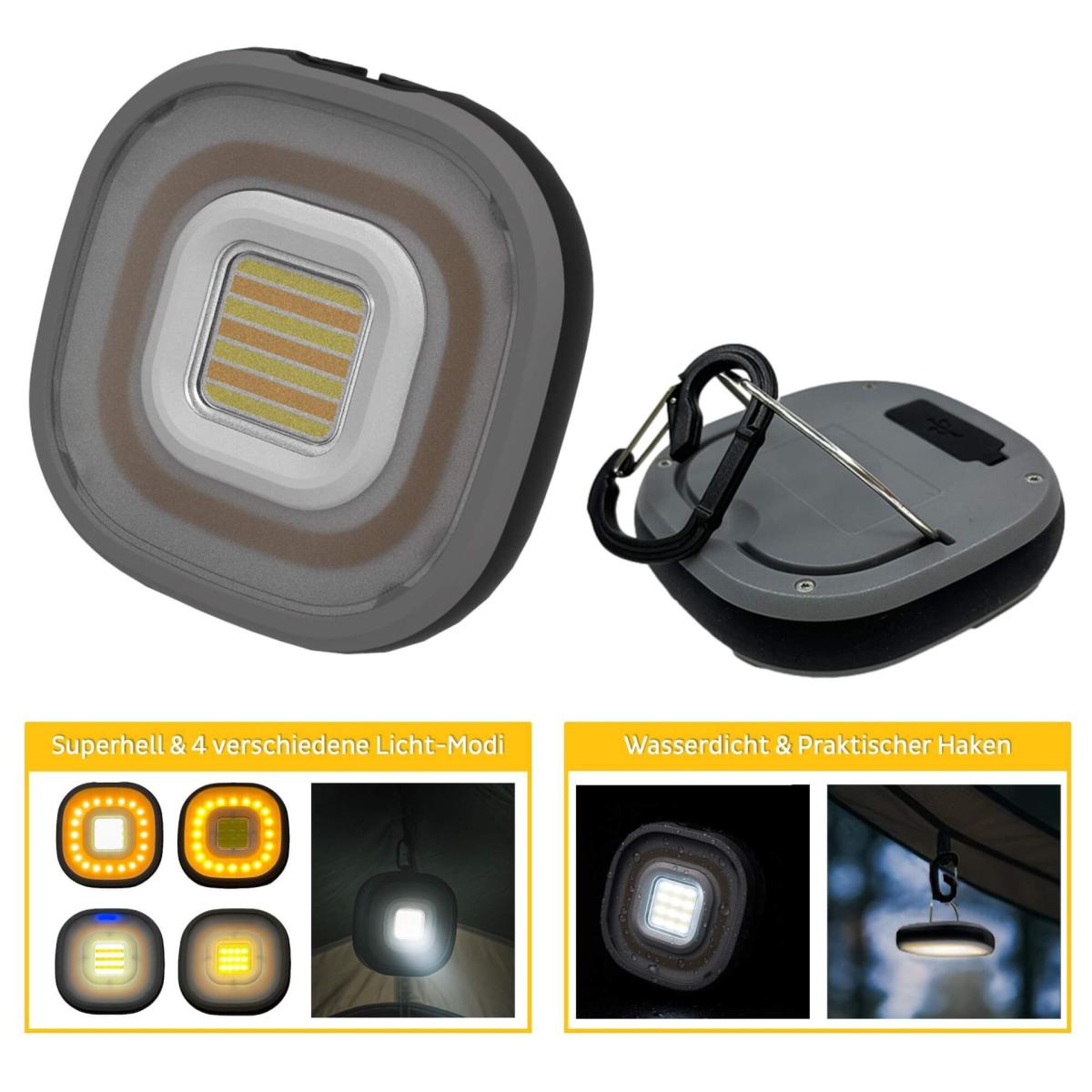 Lampe de camping led rechargeable 450 lm avec fonction powerbank