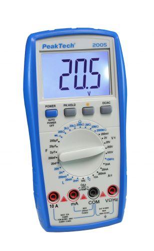 Multimètre peaktech :ohmètre/volmètre/amperemètre/frequencemètre/capacimètre/ cat3-600v
