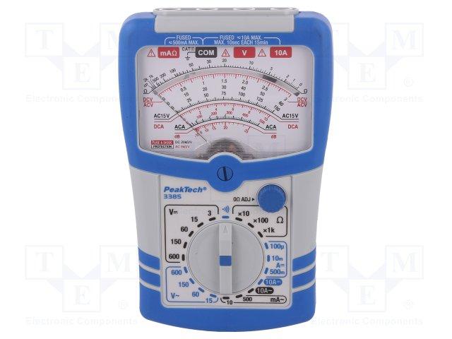 Multimètre analogique (aiguille) ; ohmètre , voltmètre , ampèremètre ...- cat3 600v  -