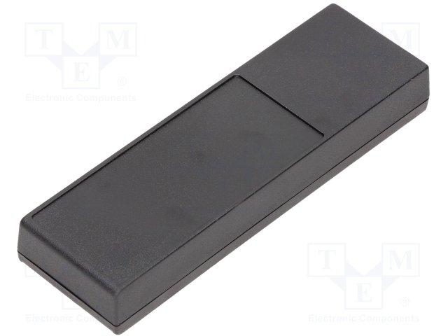 Coffret plastique  189 x 59.5 x 26mm type télécommande noir avec logement pour pile