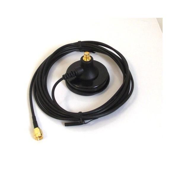 Rb-16 - base magnetique 45 mm connectique de la base : sma f 3 m de cable rg174 connectique en bout de cable  : sma -m ou sma-f 