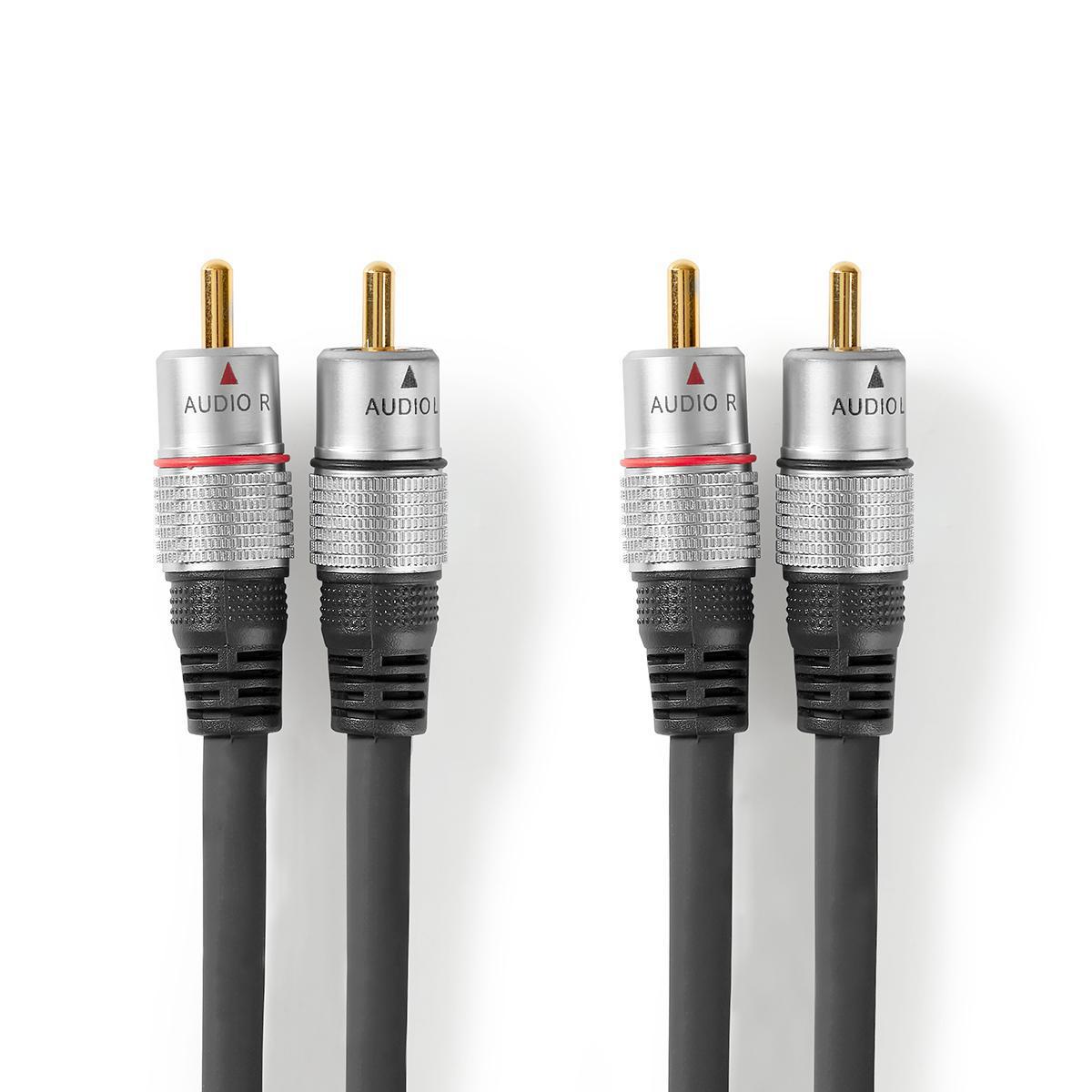 Cable double rca haute qualité  (rca mâle x2 / rca mâle x2)  l=1.5m