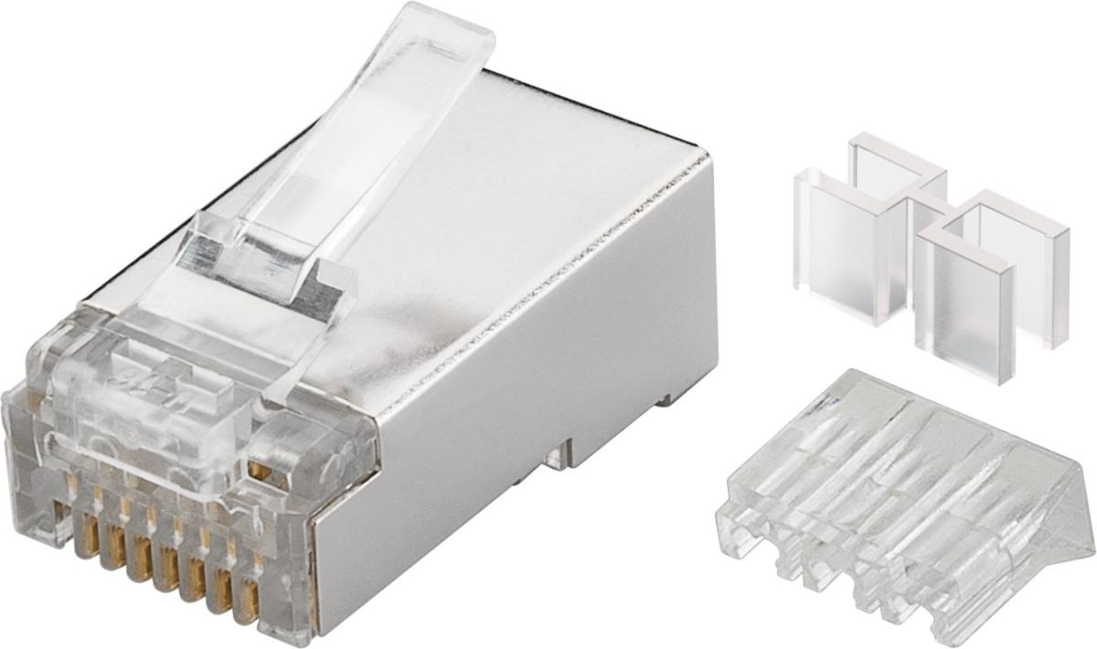 Fiche rj45 à sertir / cat 6a stp / blindé / avec aide à l'insertion