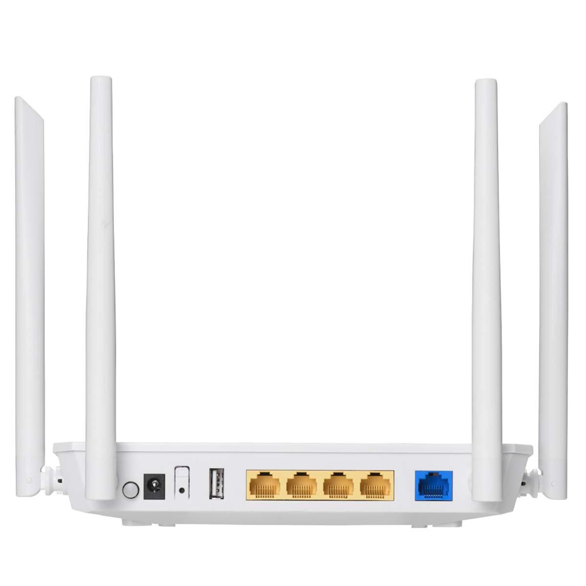 Routeur dual band edimax n1200  (2.4ghz) & 867mbps (5ghz) wi-fi  1000m/bps 4 ports rj45