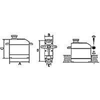 Servomteur analogique 41.3 x2 0.3 x3 8. 7mm 4.8a 6v mecanisme métallique