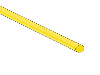 Gaine thermorétractable jaune Ø3.2mm coef. de rétractation 2:1 l=1m