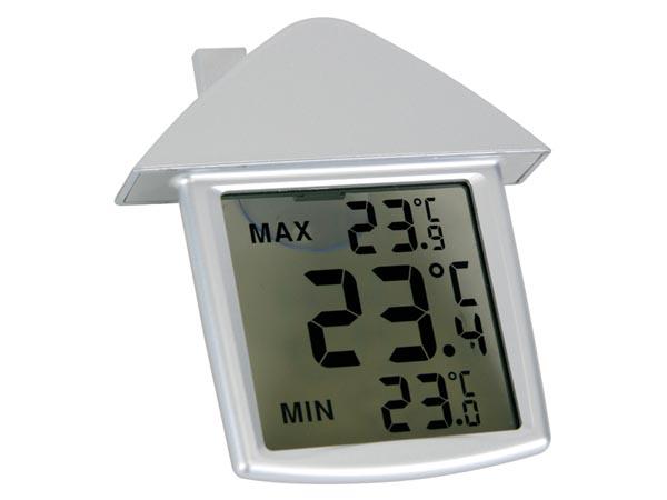 Thermomètre intérieur/extérieur transparent avec indications min/max