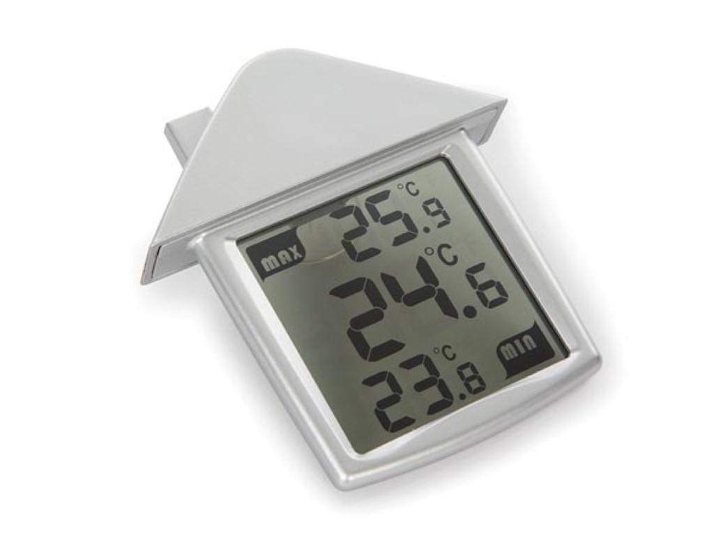 Thermomètre intérieur/extérieur transparent avec indications min/max