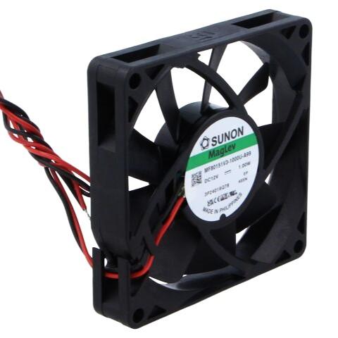 Ventilateur 12vdc 0.09a 80x80x15mm 40.57m3/h 30.8dba sunon vapo