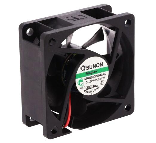 Ventilateur 24v dc 0.080a 60x60x25mm 45.63m3/h 31.2dba sunon vapo