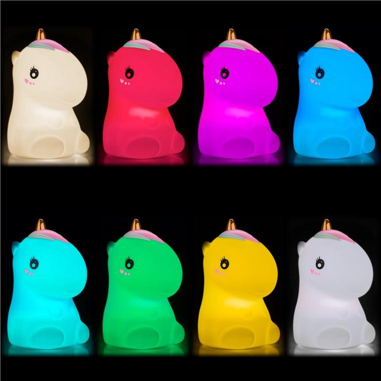 Veilleuse led licorne rechargeable rgb