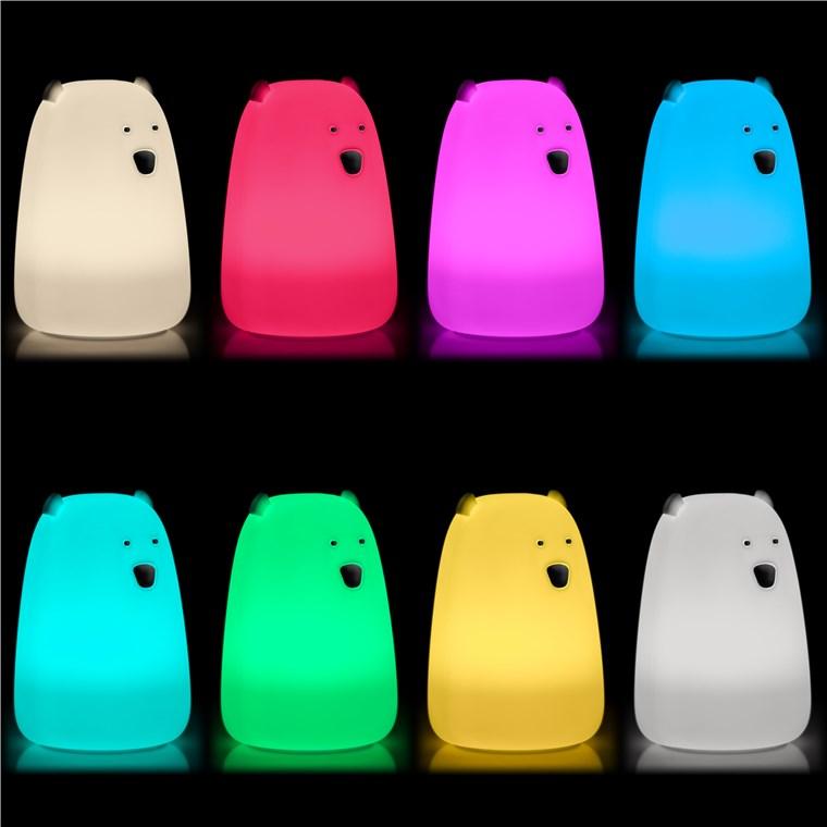 Veilleuse led ours polaire rechargeable rgb