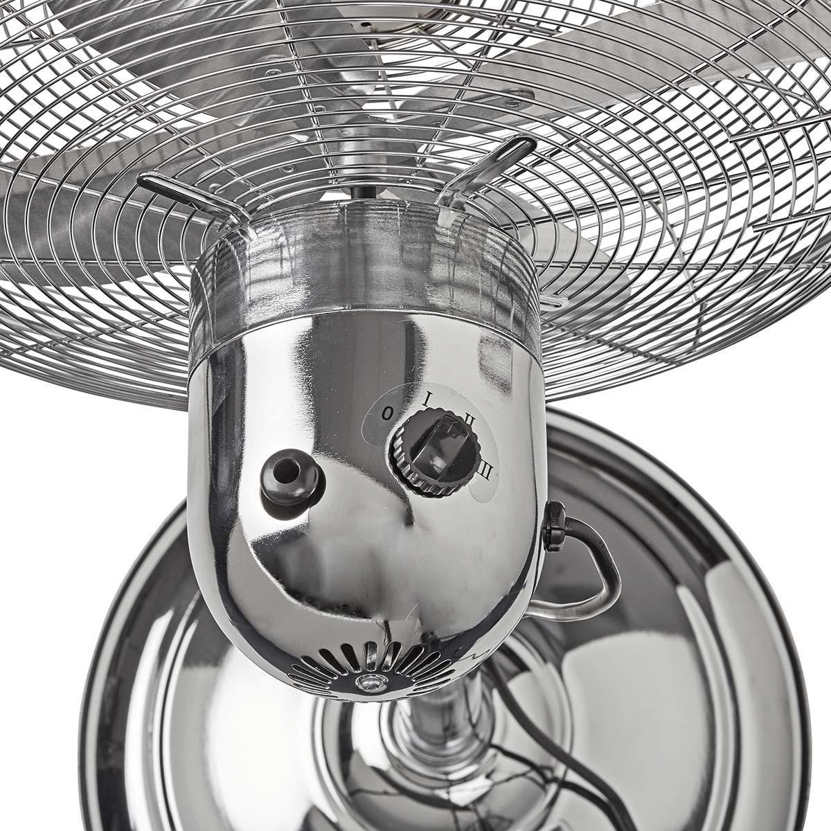 Ventilateur sur pied - diamètre: 400 mm | 3 vitesses | oscillation | 50 w | hauteur réglable | chromé