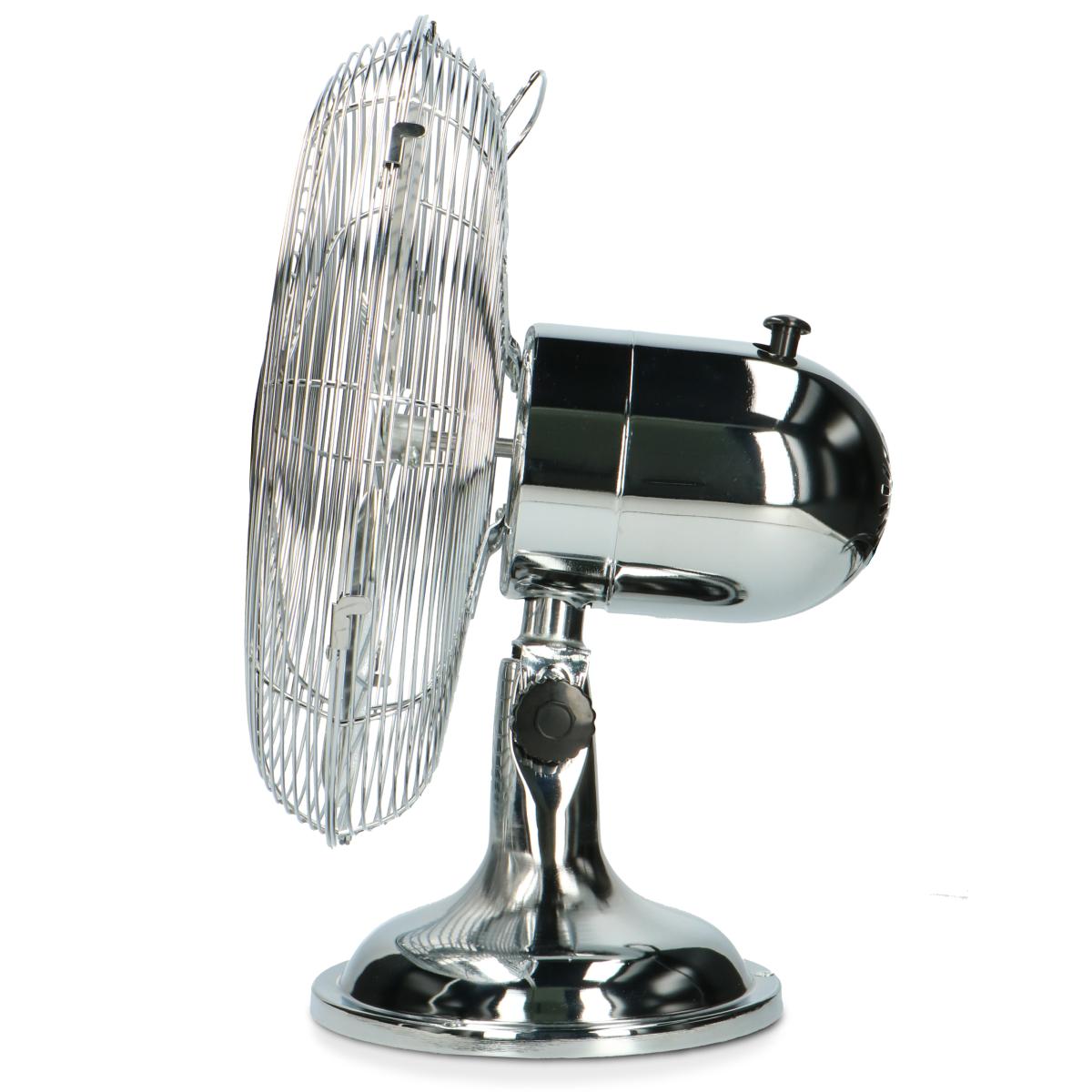 Ventilateur de table retro - diamètre: 30 cm | 35 w | oscillation | 3 vitesses | métal