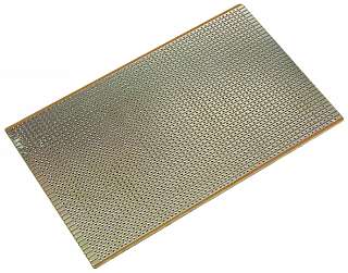 Plaque veroboard epoxy à bandes cuivrees au pas de 2.54mm dim : 100 x 160mm