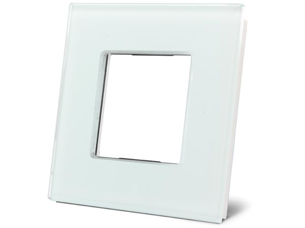 Plaque de recouvrement en verre pour niko®, pur blanc brillant