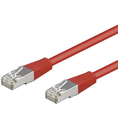 Câble réseau ftp, connecteur rj45. cat 5e (100 mbps), 0.50m rouge