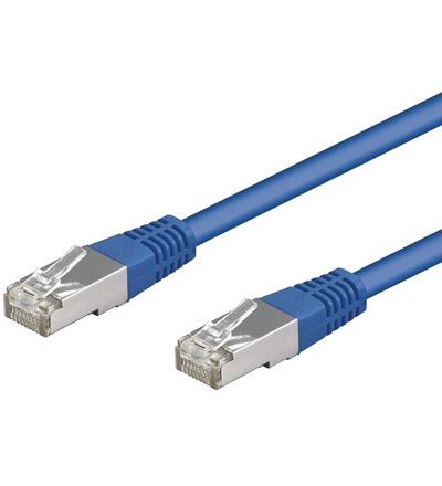 Câble réseau ftp, connecteur rj45. cat 5e (100 mbps), 0.50m bleu