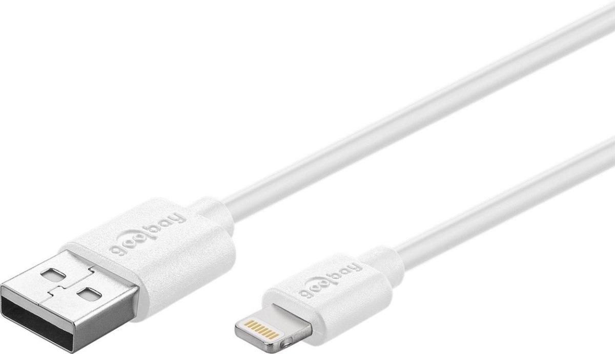 Câble de charge et de synchronisation usb lightning - câble mfi pour apple iphone / ipad; blanc