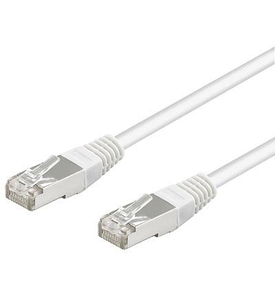 Câble réseau ftp, connecteur rj45. cat 5e (100 mbps), 0.50m blanc